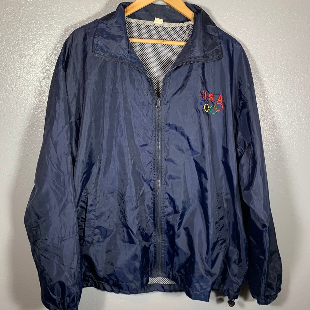 Vintage USA Olympics Blue Windbreaker